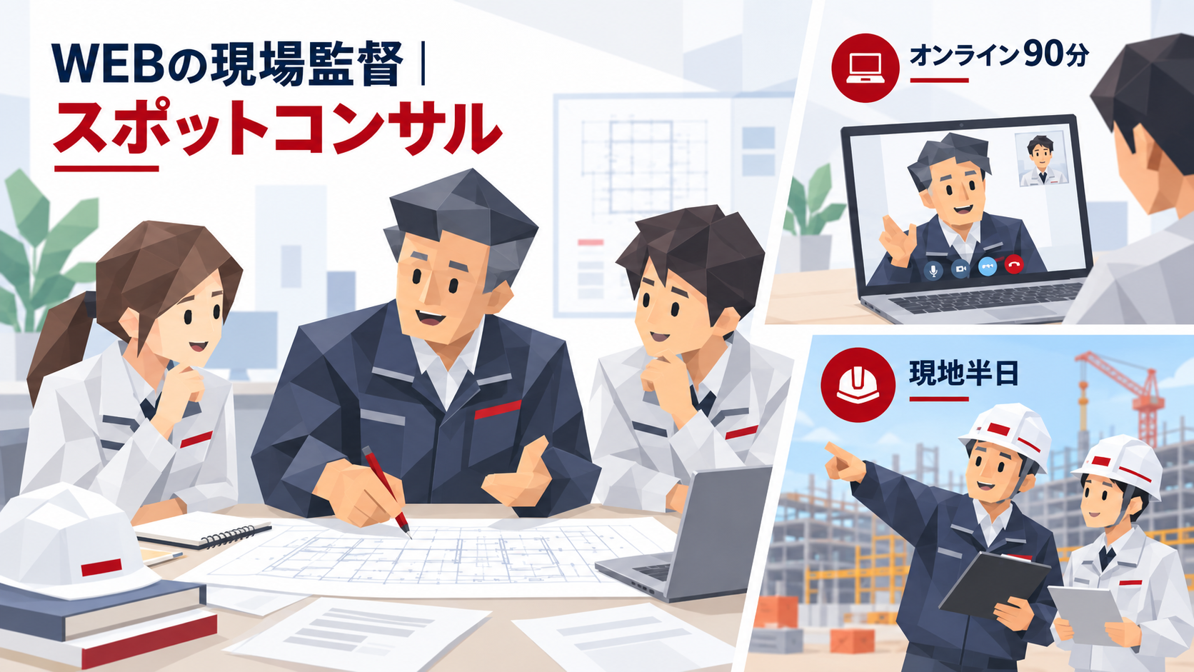 WEBの現場監督｜スポットコンサル オンライン90分・現地半日で相談できます