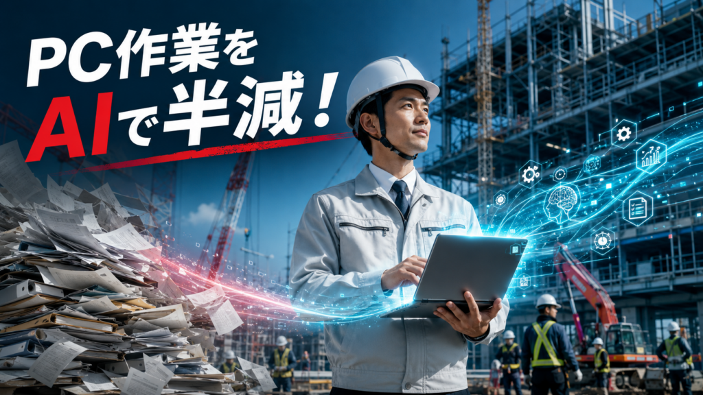 【2026年最新】建設業の「終わらないPC作業」をAIで劇的に減らす3つの方法