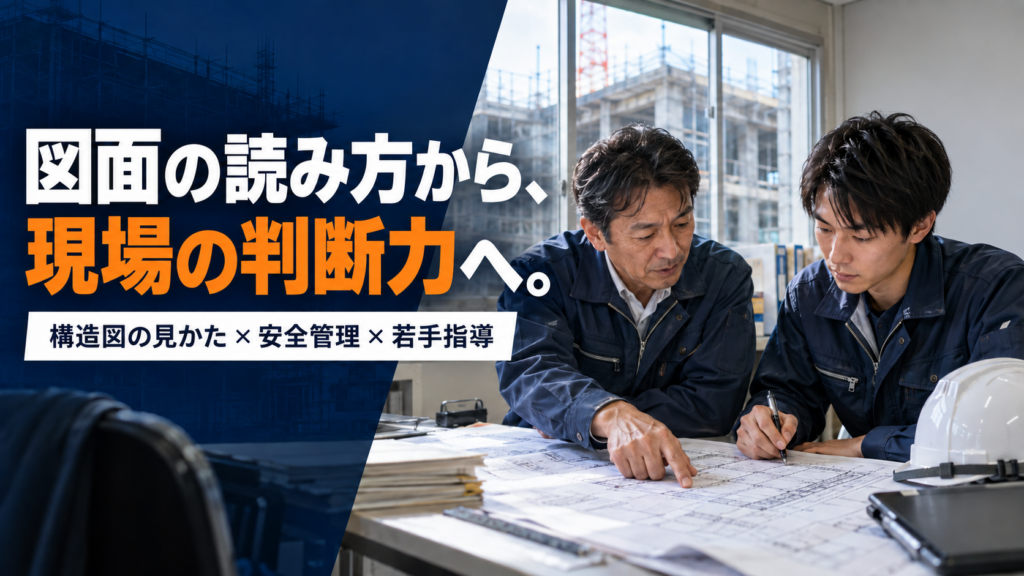構造図の見かたと安全管理をどう教える？若手現場監督研修の実践